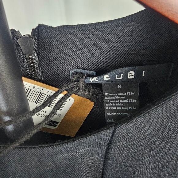 Ksubi Black Belted Sleeveless Mini Dress S NWT Punk Edge Y2K Revival - Picture 3 of 4